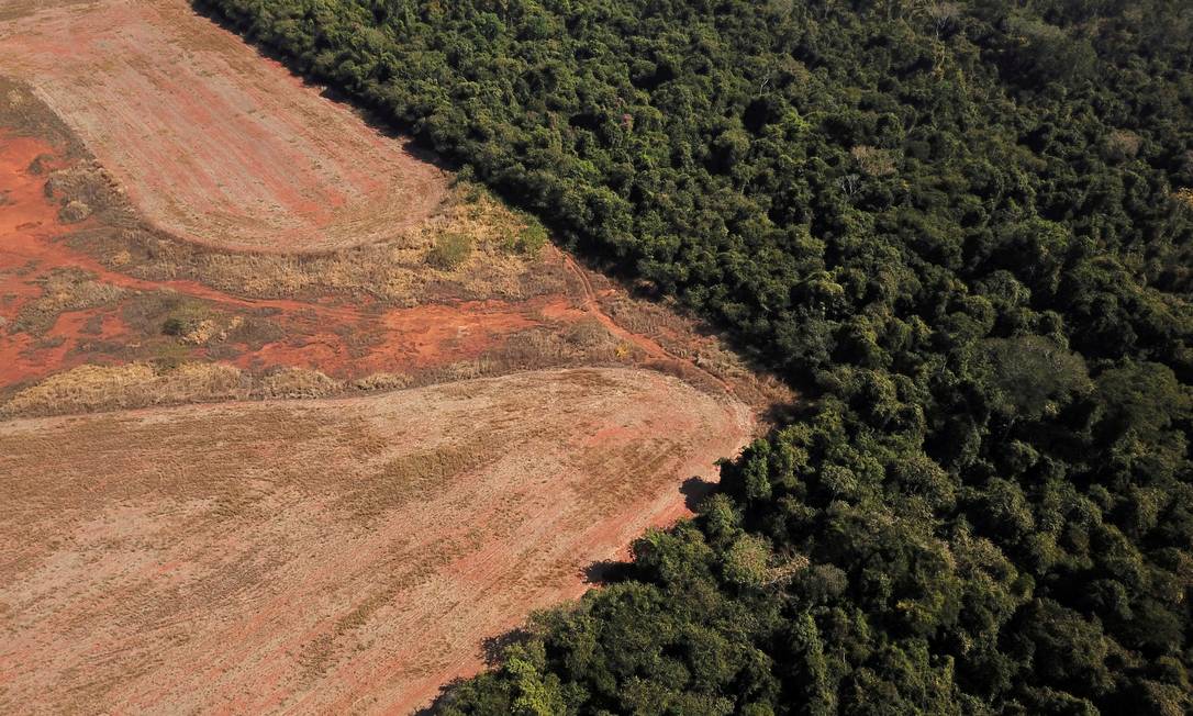 97147899_FILE-PHOTO-An-aerial-view-shows-deforestation-near-a-forest-on-the-border-between-Amazonia